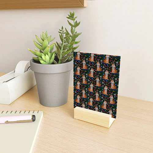 Marta Barragan Camarasa Tiger Blooming Night Mini Art Print - Image 3