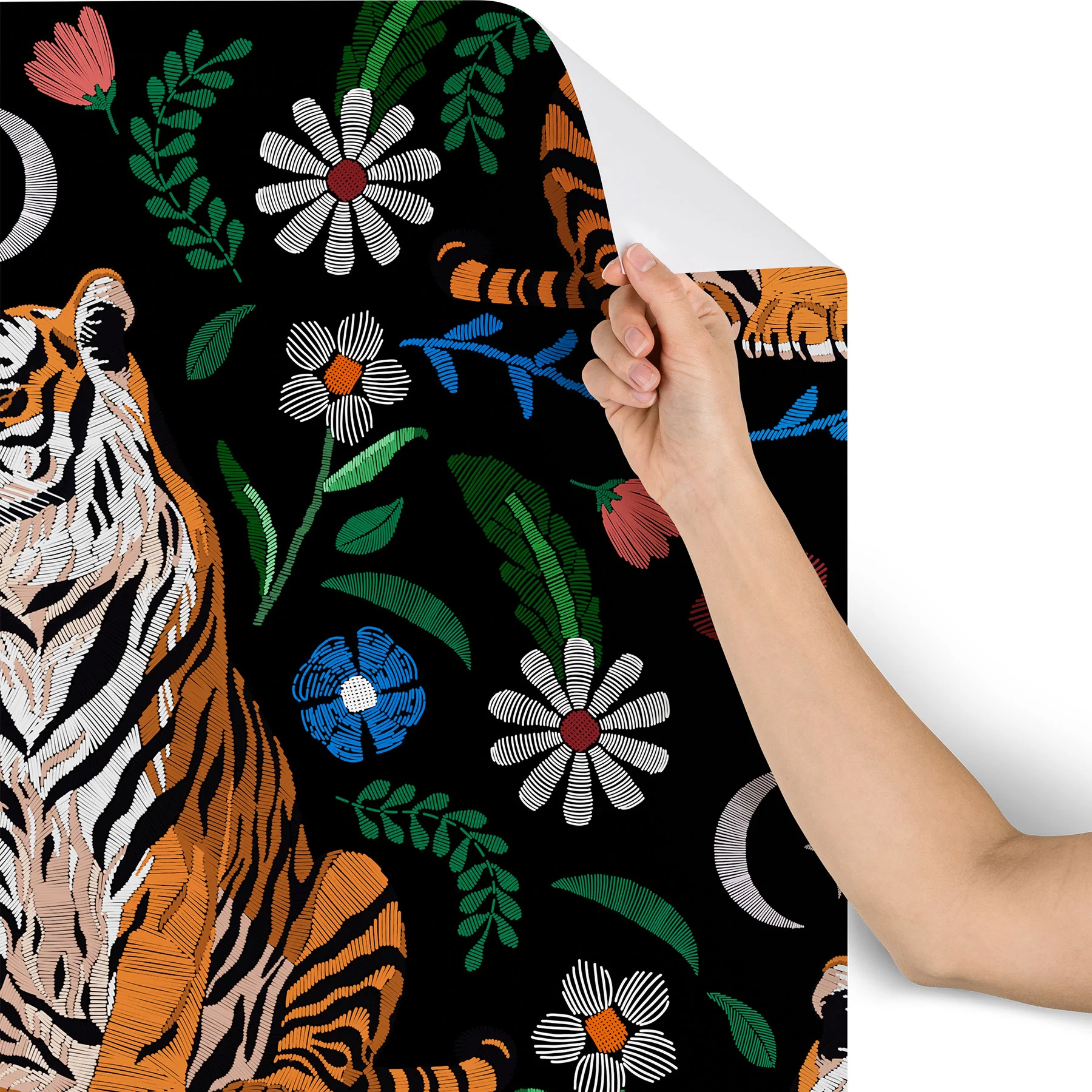 Marta Barragan Camarasa Tiger Blooming Night Wallpaper - Image 4