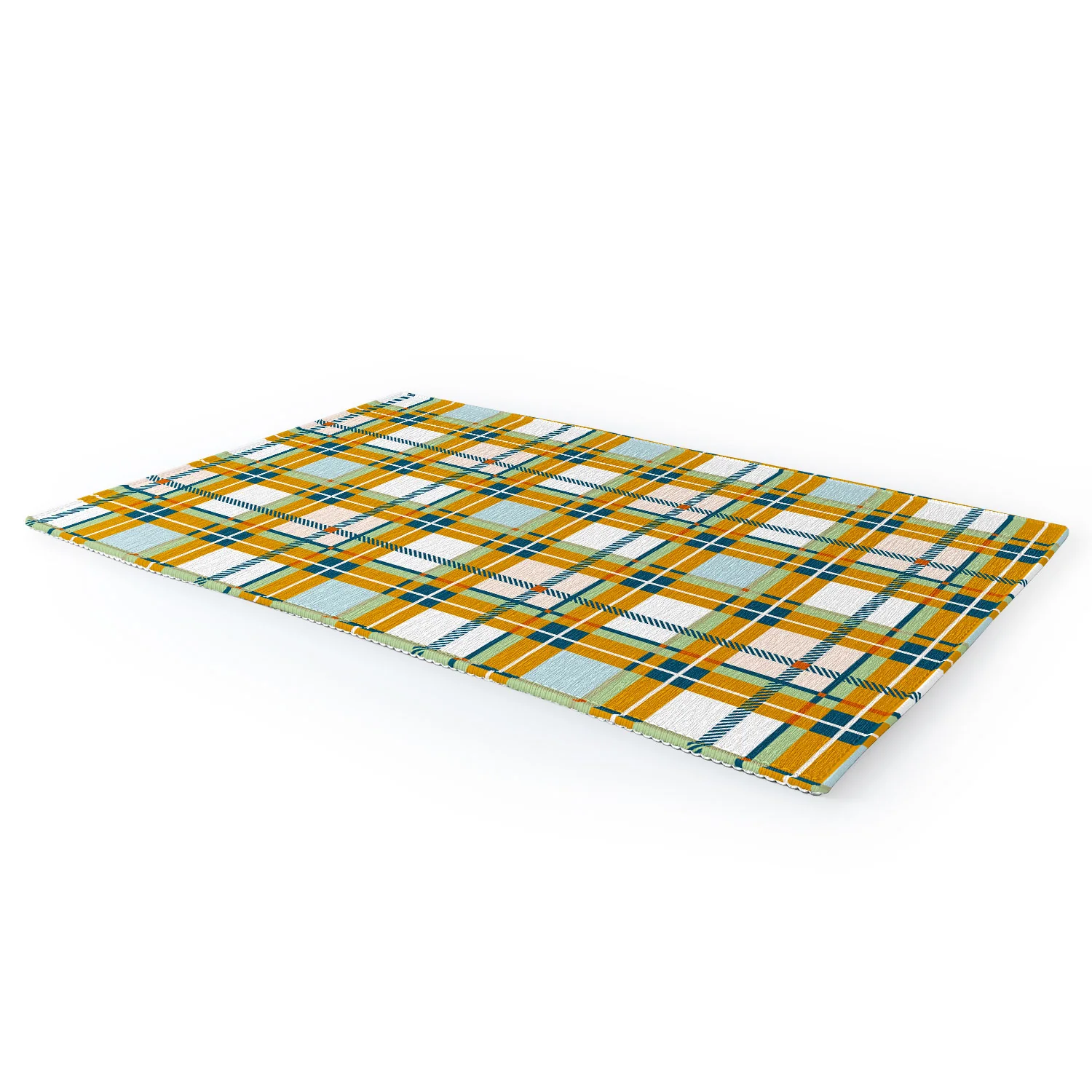 Marta Barragan Camarasa Warm Plaid Fusion Area Rug - Image 3