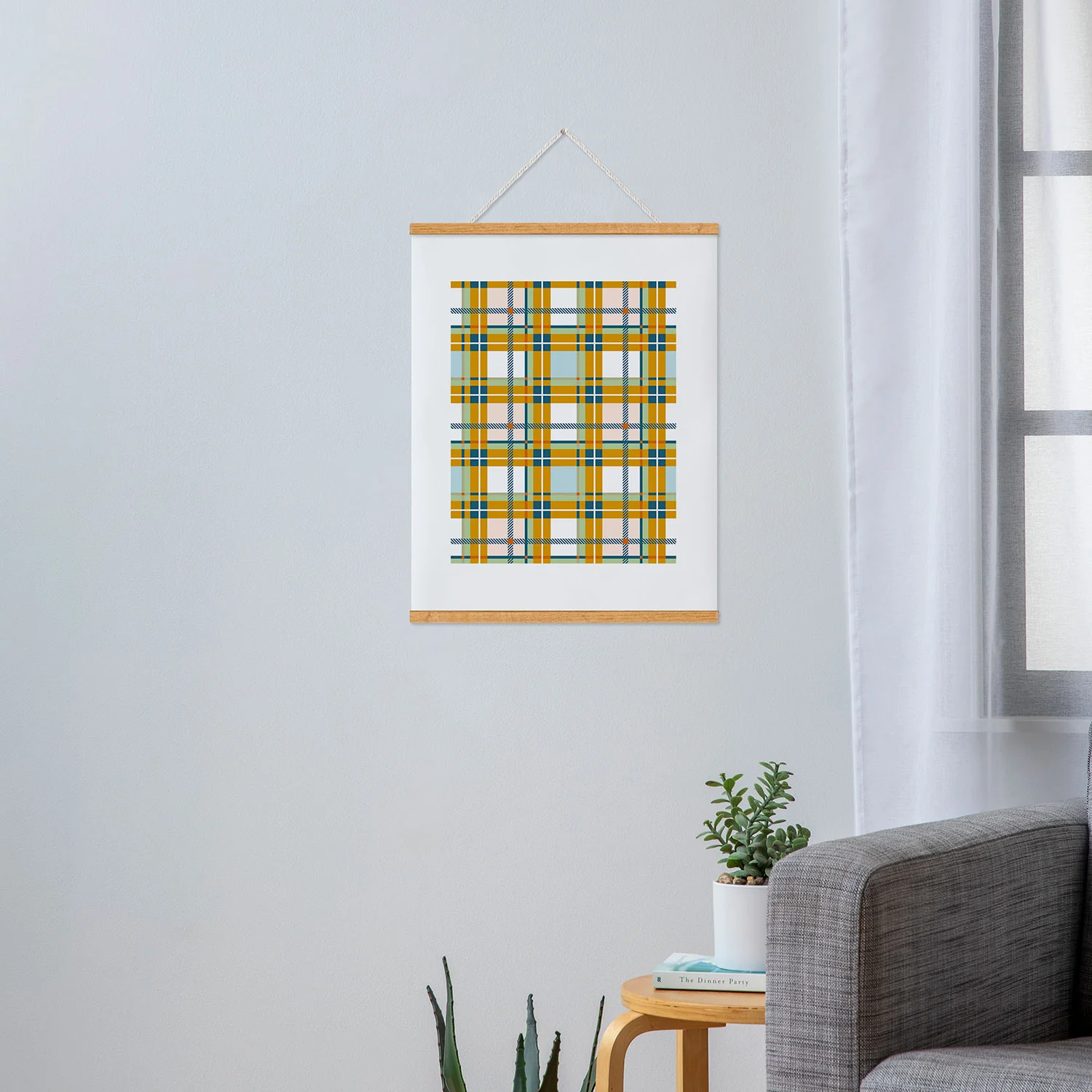 Marta Barragan Camarasa Warm Plaid Fusion Art Print - Image 36