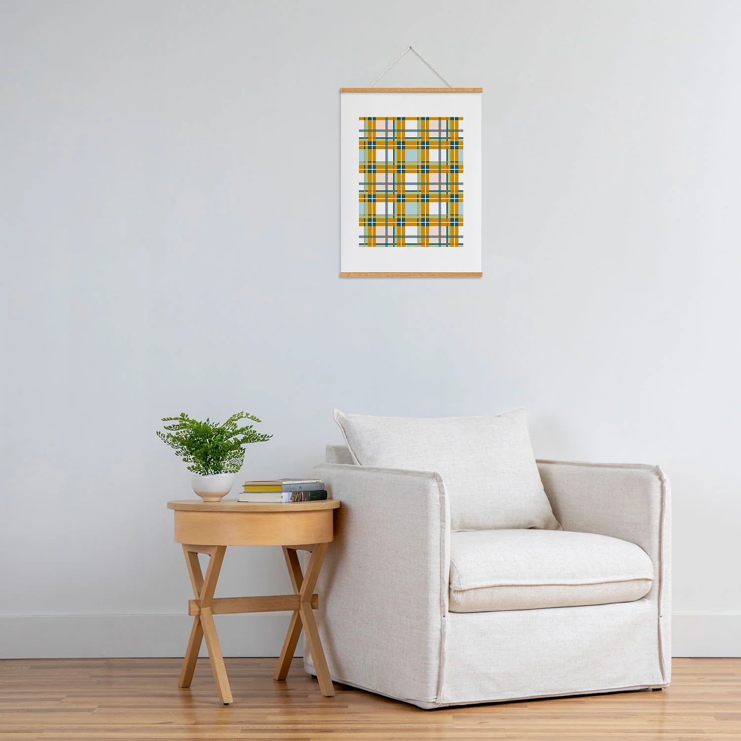 Marta Barragan Camarasa Warm Plaid Fusion Art Print - Image 39