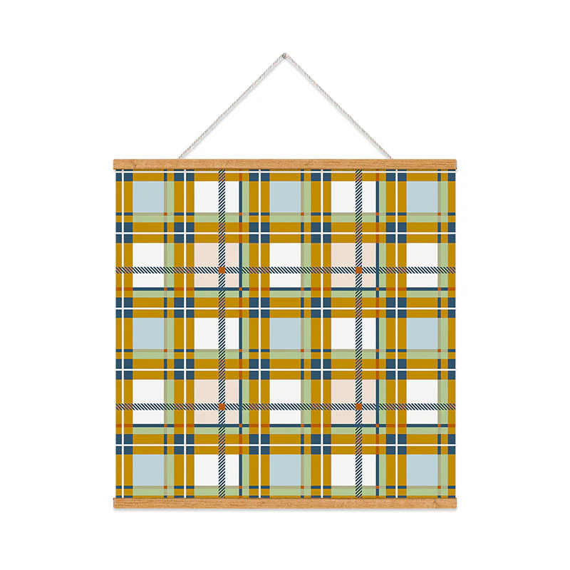 Marta Barragan Camarasa Warm Plaid Fusion Art Print - Image 43