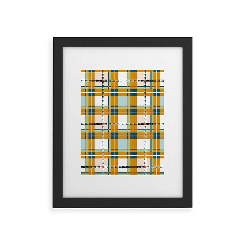 Marta Barragan Camarasa Warm Plaid Fusion Framed Art Print - Image 11