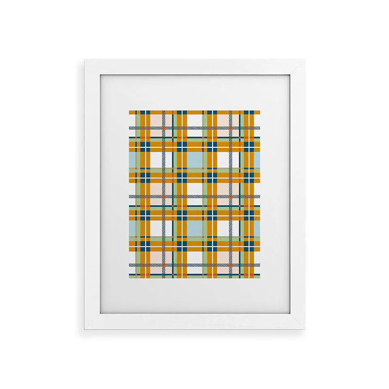 Marta Barragan Camarasa Warm Plaid Fusion Framed Art Print - Image 19
