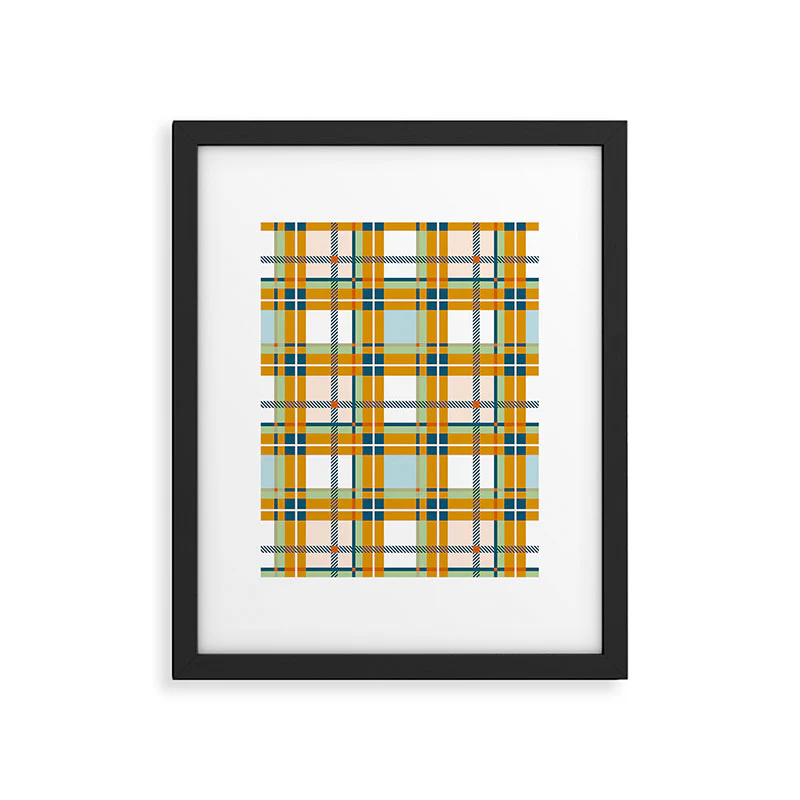 Marta Barragan Camarasa Warm Plaid Fusion Framed Art Print - Image 27