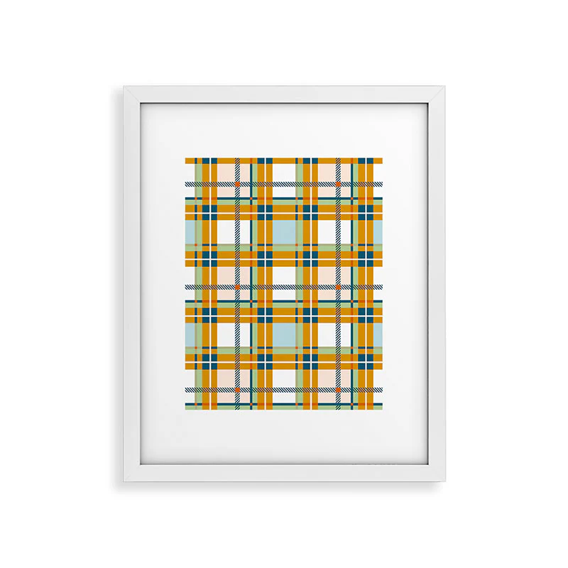 Marta Barragan Camarasa Warm Plaid Fusion Framed Art Print - Image 47