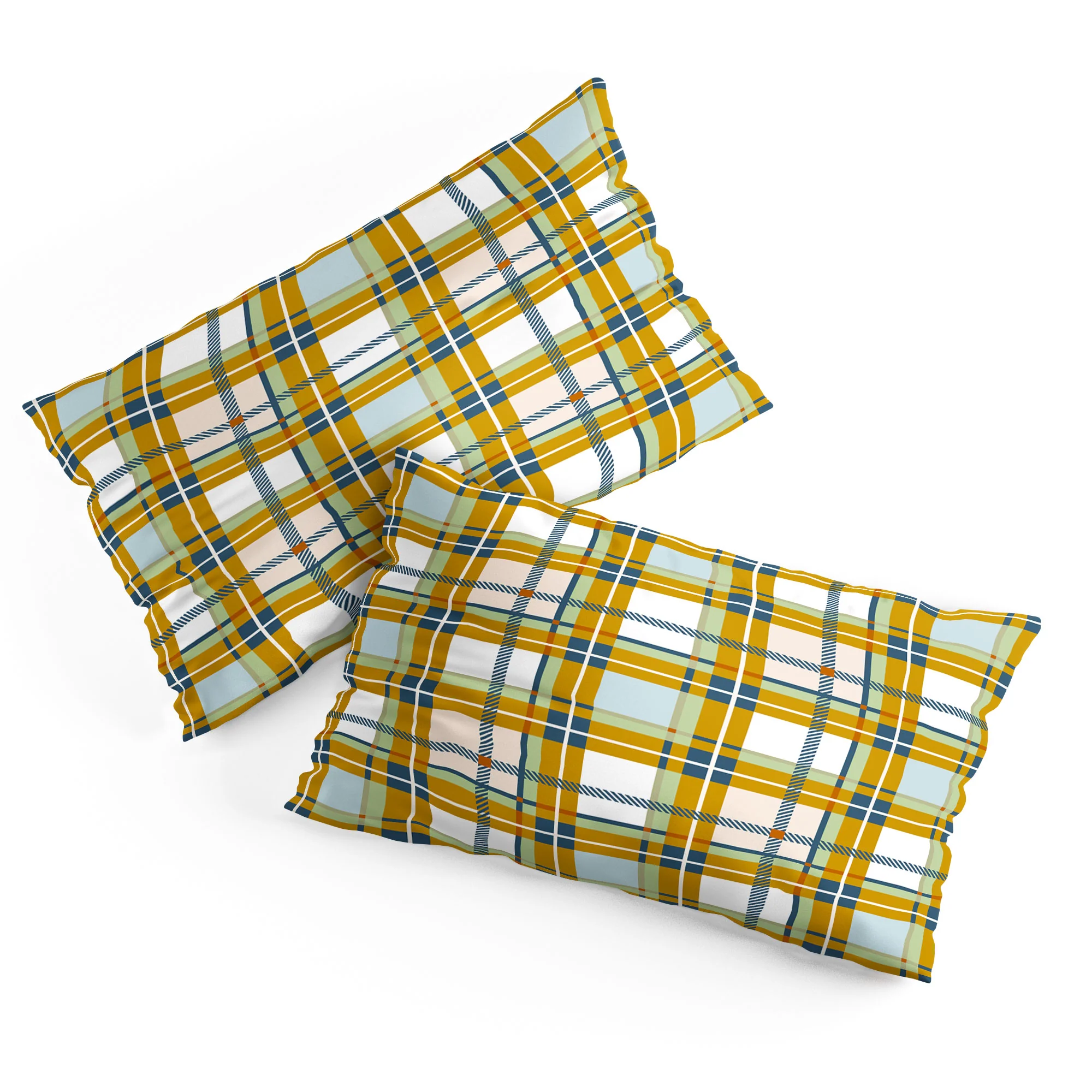 Marta Barragan Camarasa Warm Plaid Fusion Pillow Shams - Image 4