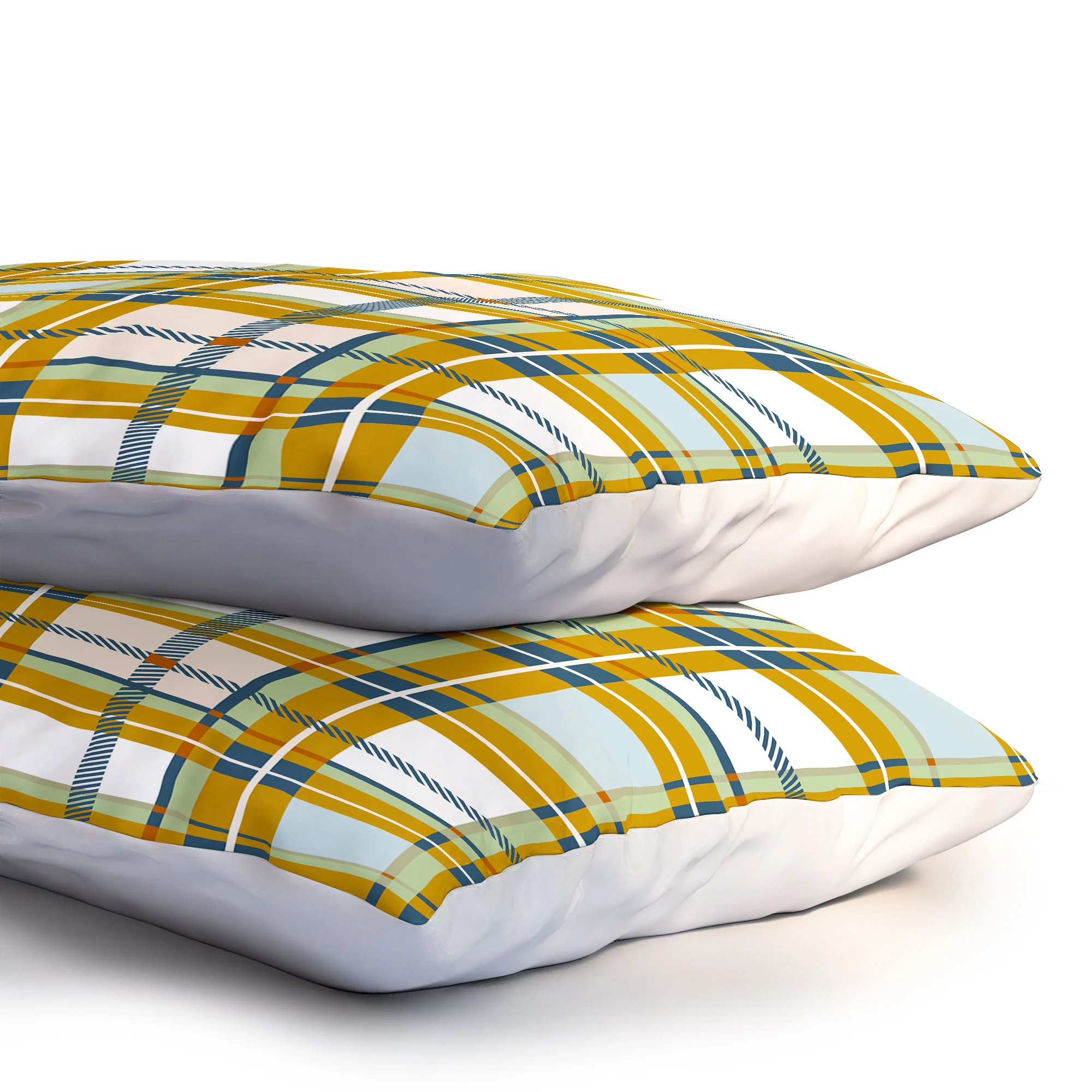 Marta Barragan Camarasa Warm Plaid Fusion Pillow Shams - Image 6