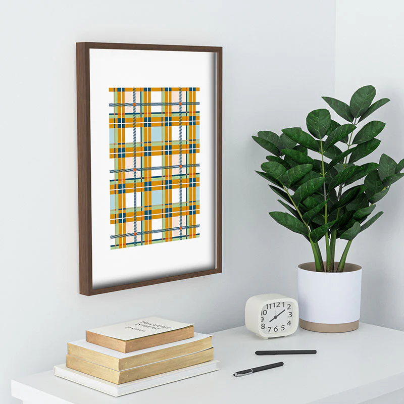 Marta Barragan Camarasa Warm Plaid Fusion Recessed Framing Rectangle - Image 24