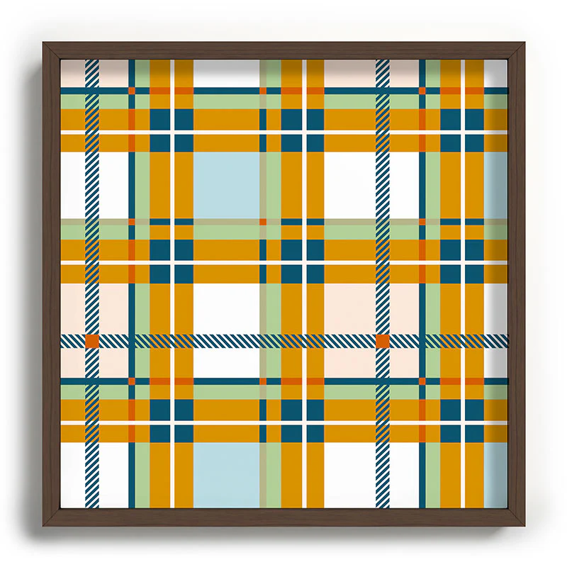 Marta Barragan Camarasa Warm Plaid Fusion Recessed Framing Square - Image 15