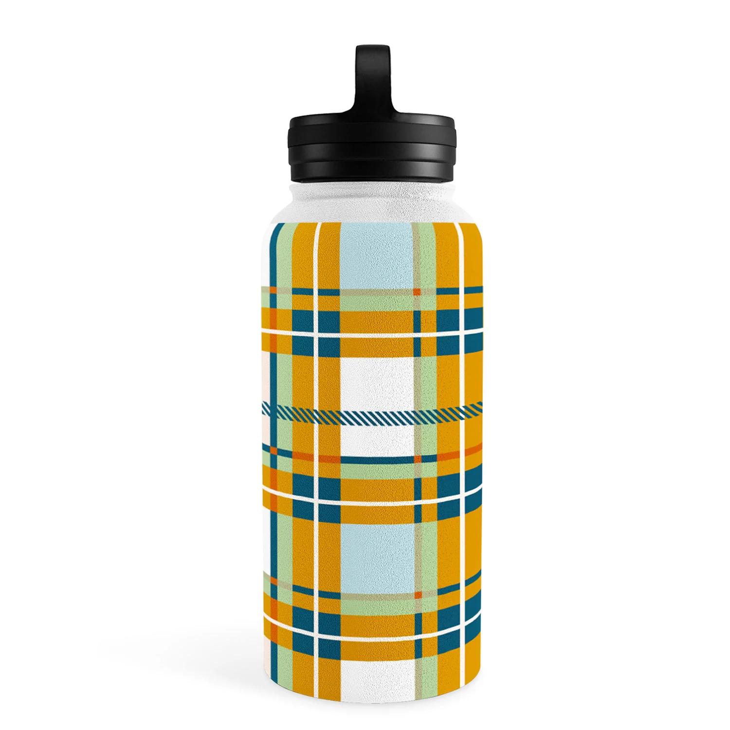 Marta Barragan Camarasa Warm Plaid Fusion Water Bottle - Image 34