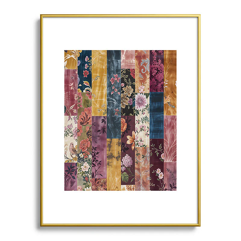 Megan Morris Gypsy Souk Patchwork Metal Framed Art Print - Image 25