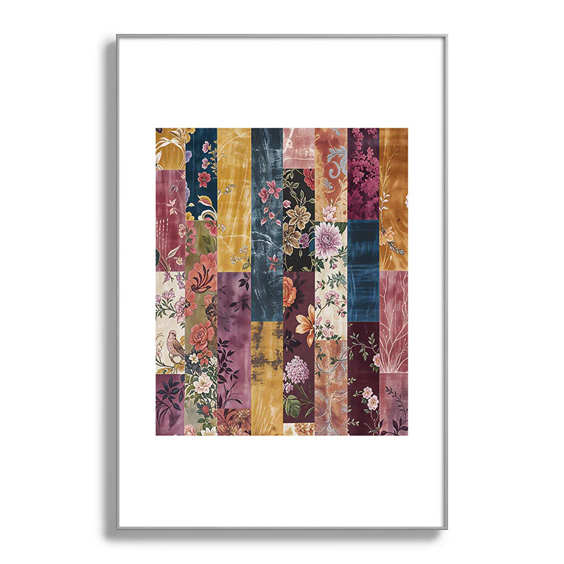 Megan Morris Gypsy Souk Patchwork Metal Framed Art Print - Image 41
