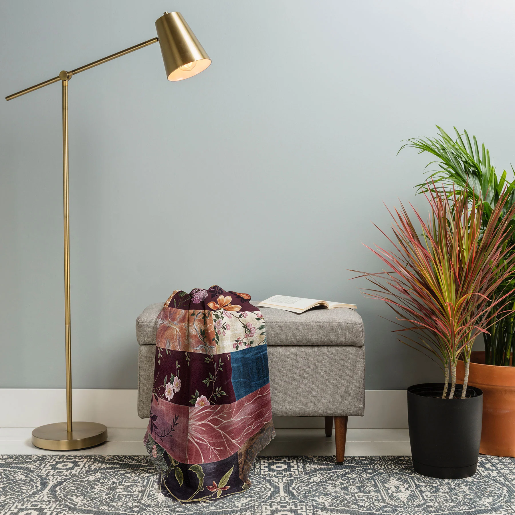 Megan Morris Gypsy Souk Patchwork Throw Blanket - Image 7