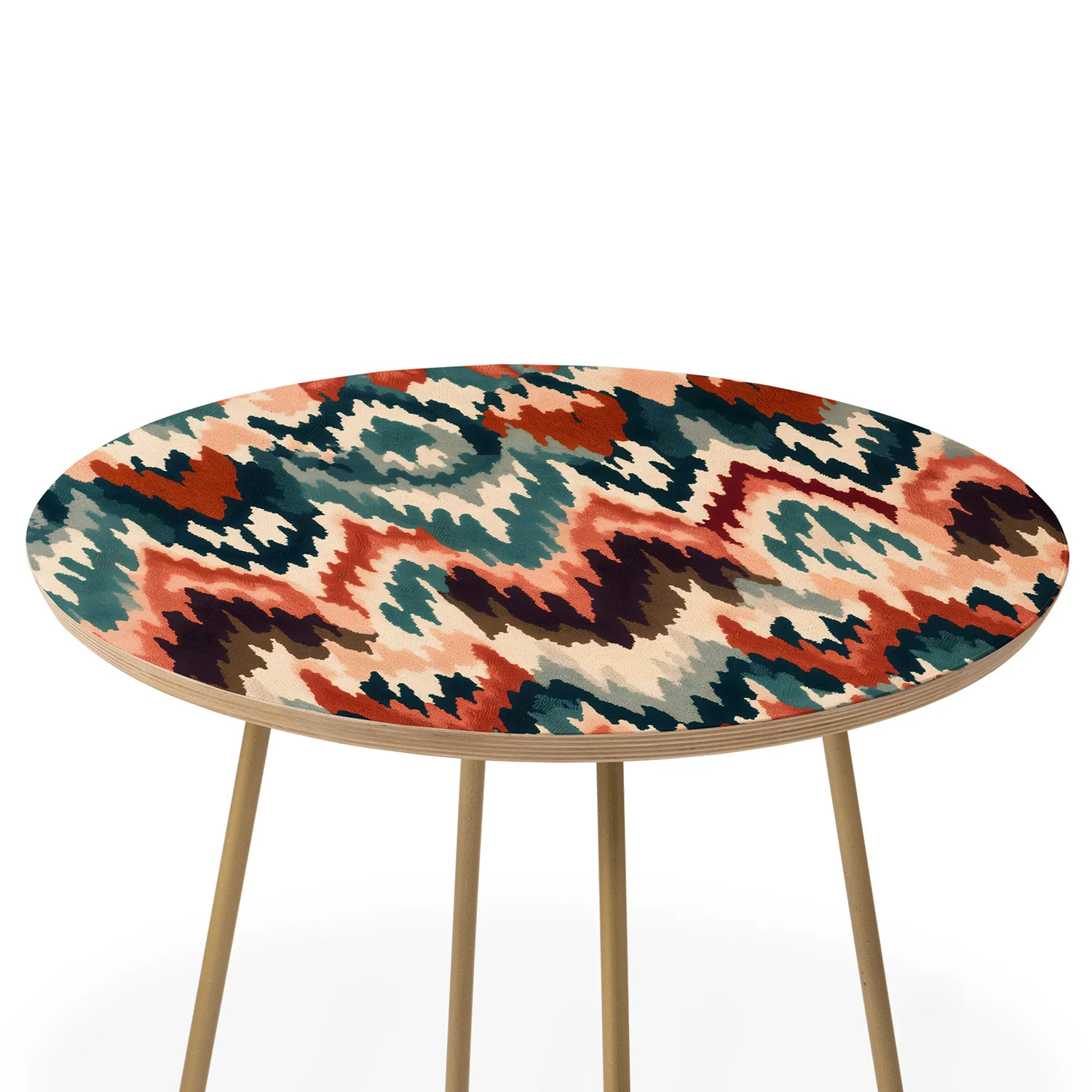 Megan Morris Kashimiran Kilim Round Side Table - Image 3