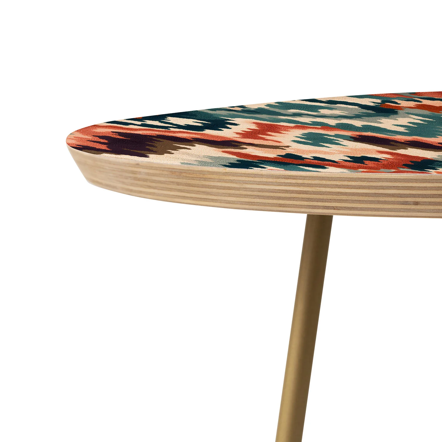 Megan Morris Kashimiran Kilim Round Side Table - Image 5
