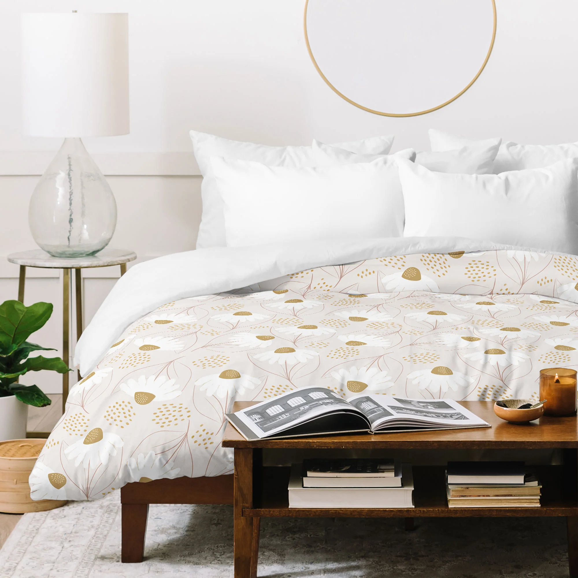 Menina Lisboa Pastel Spring Daisies Duvet Cover - Image 3