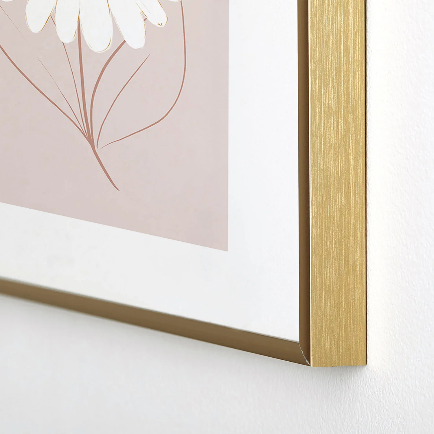 Menina Lisboa Pastel Spring Daisies Metal Framed Art Print - Image 4