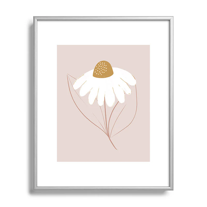 Menina Lisboa Pastel Spring Daisies Metal Framed Art Print - Image 5