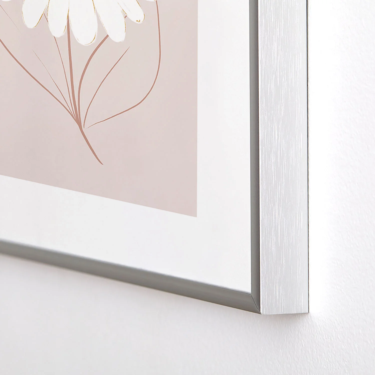 Menina Lisboa Pastel Spring Daisies Metal Framed Art Print - Image 8