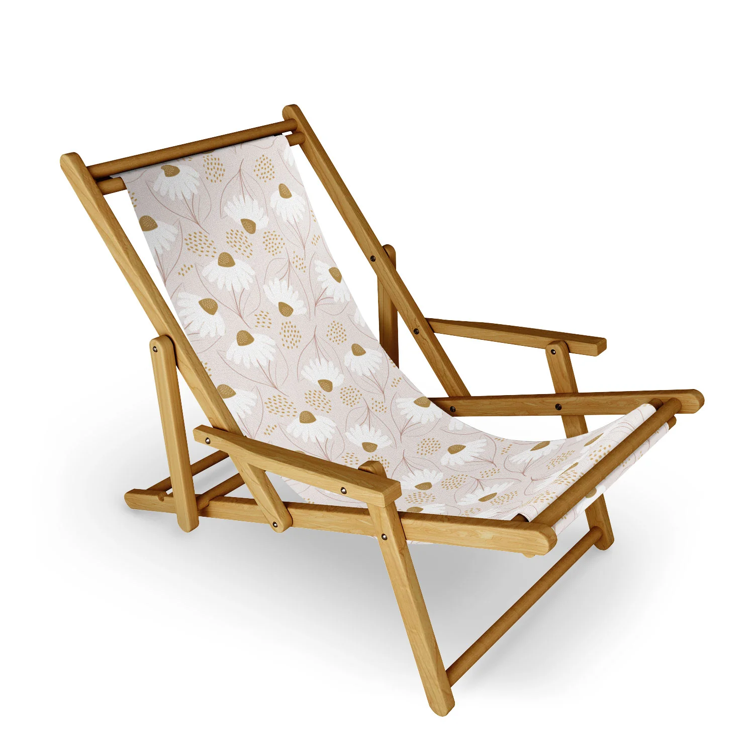 Menina Lisboa Pastel Spring Daisies Sling Chair