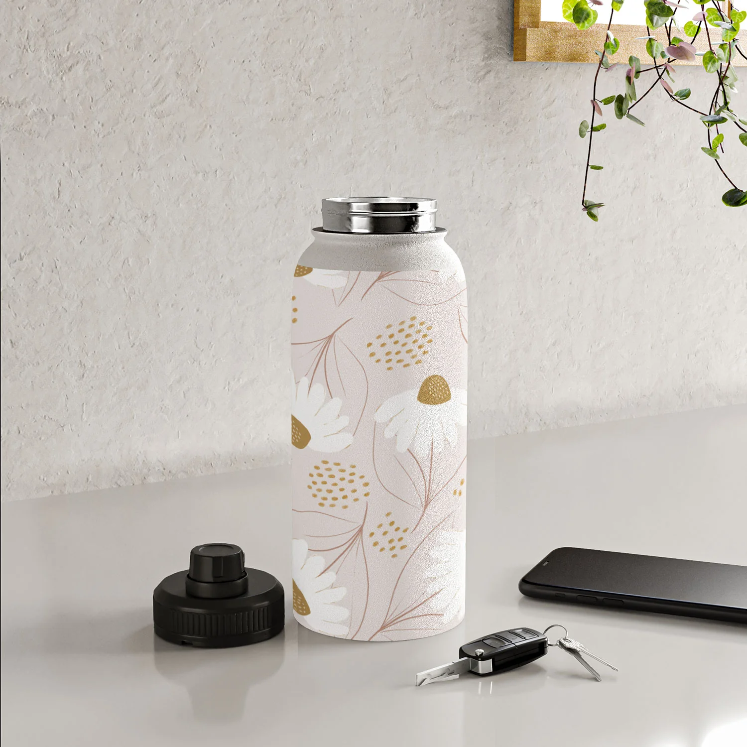 Menina Lisboa Pastel Spring Daisies Water Bottle - Image 28