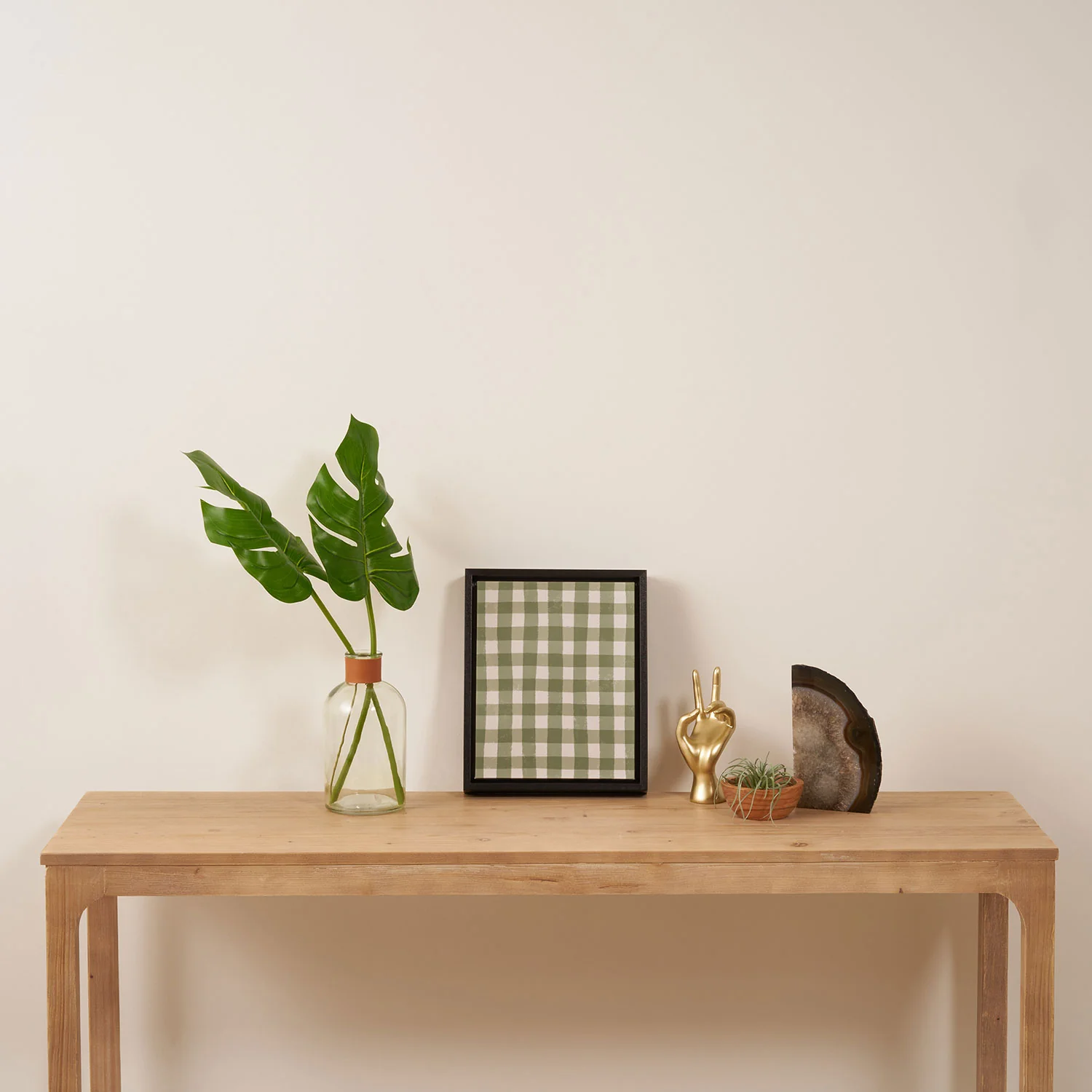Menina Lisboa Rustic Green Plaid Art Canvas - Image 11