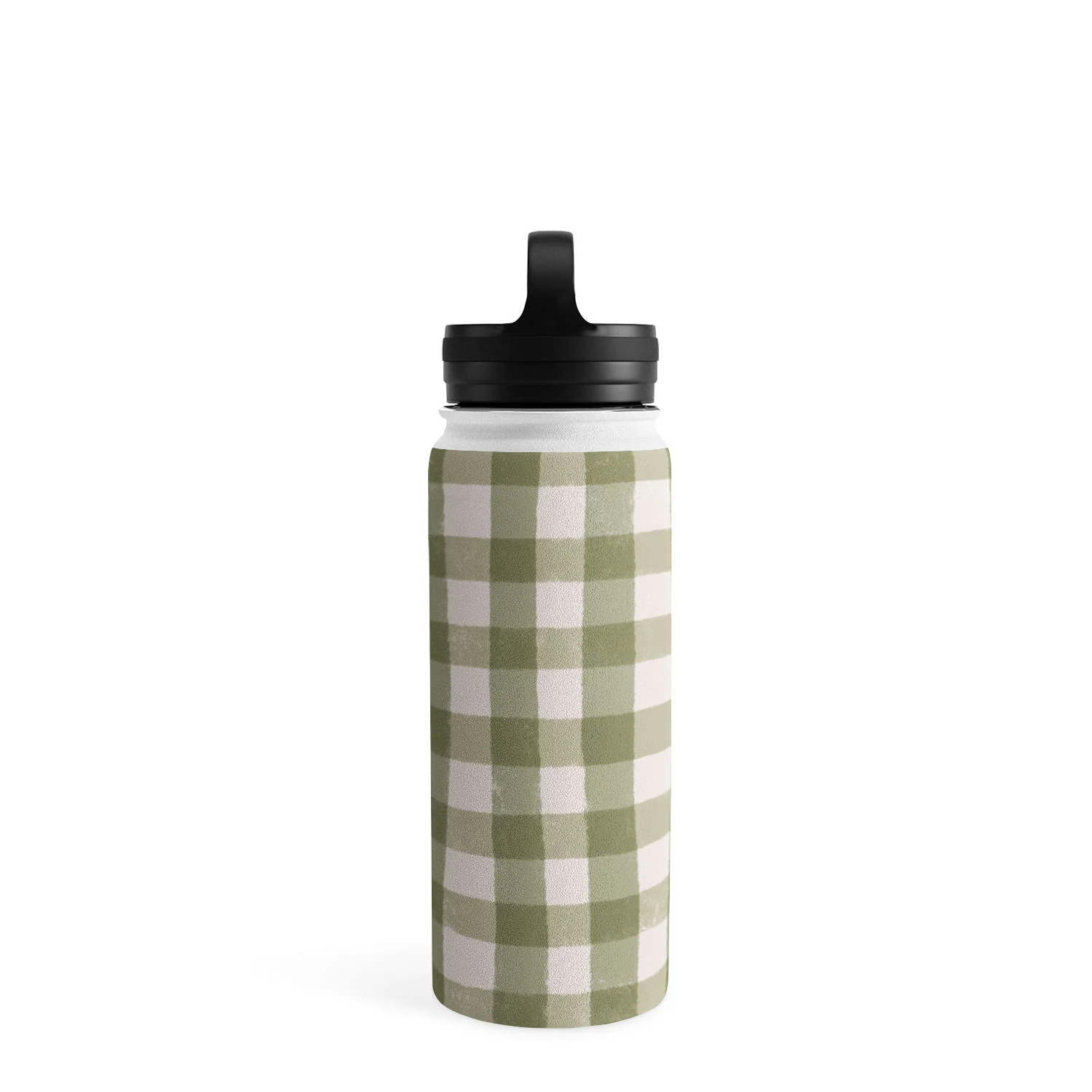 Menina Lisboa Rustic Green Plaid Water Bottle - Image 22
