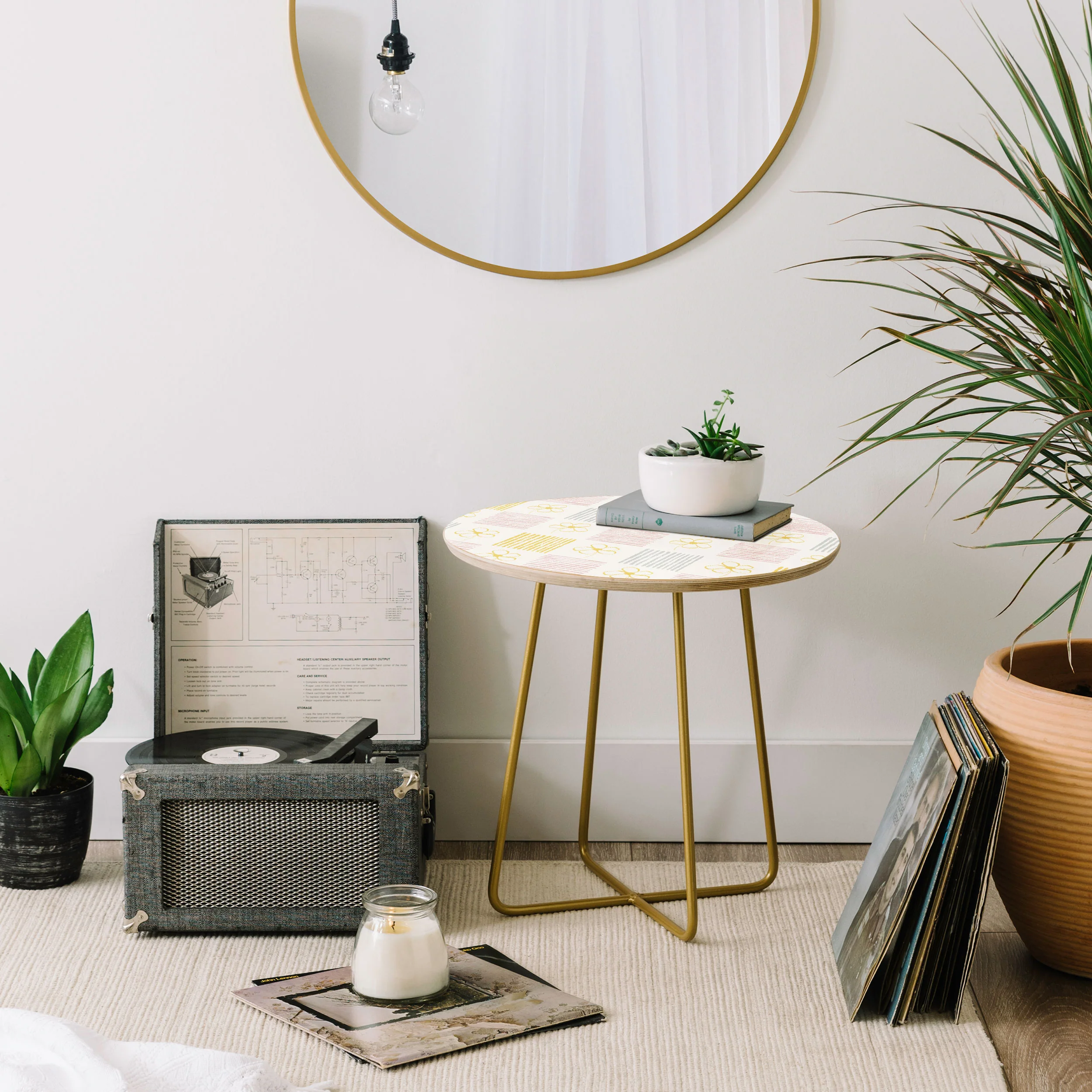 Menina Lisboa Spring Grandmillennial Round Side Table - Image 7