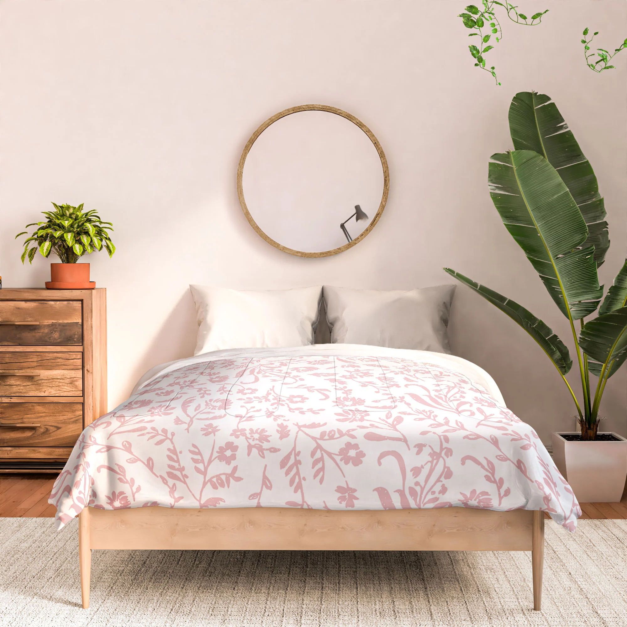 Mieken Petra Designs ditsytoilefloral pink Comforter - Image 12
