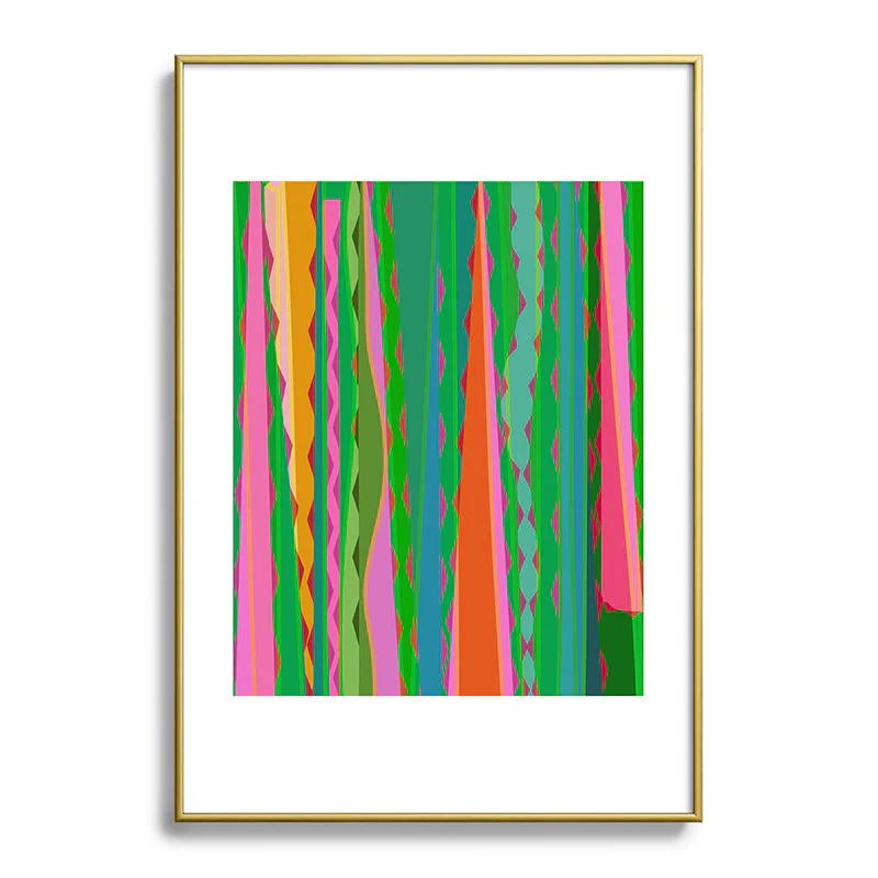 Mirimo Bazaar Brazil Green Metal Framed Art Print - Image 13