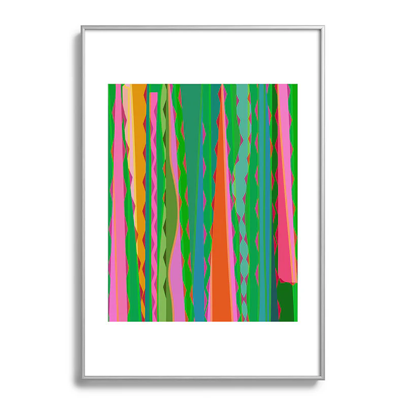 Mirimo Bazaar Brazil Green Metal Framed Art Print - Image 17