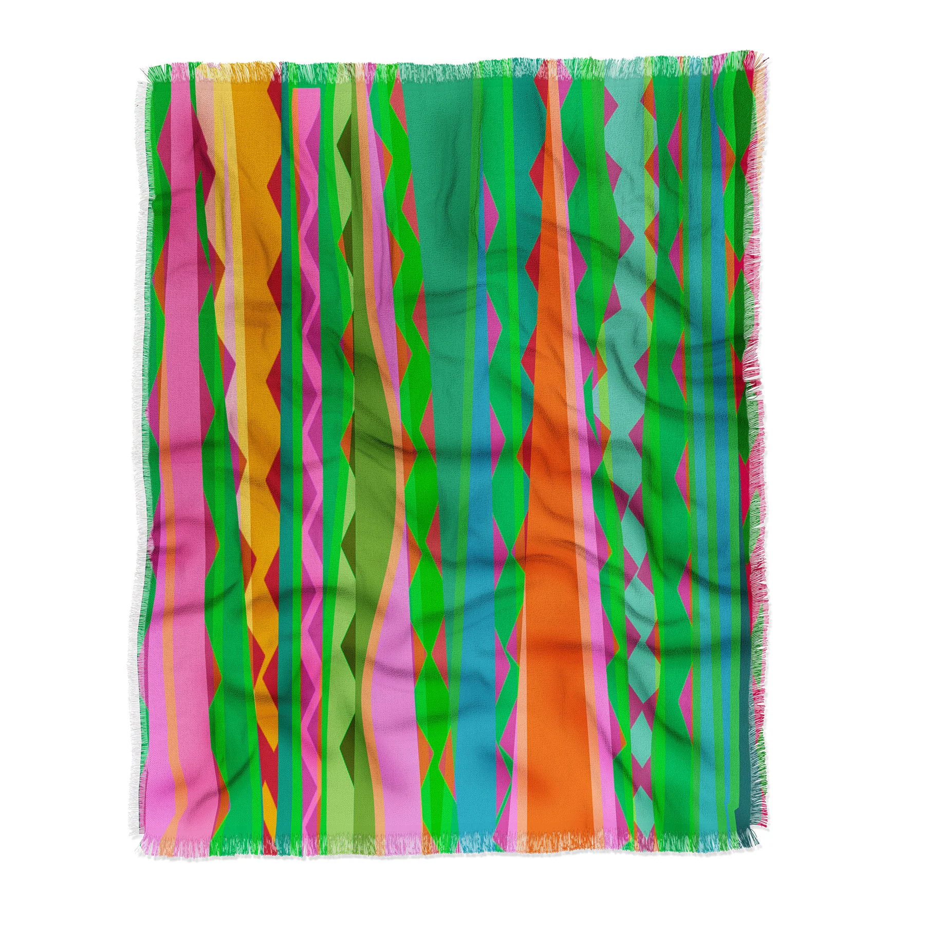 Mirimo Bazaar Brazil Green Throw Blanket - Image 6
