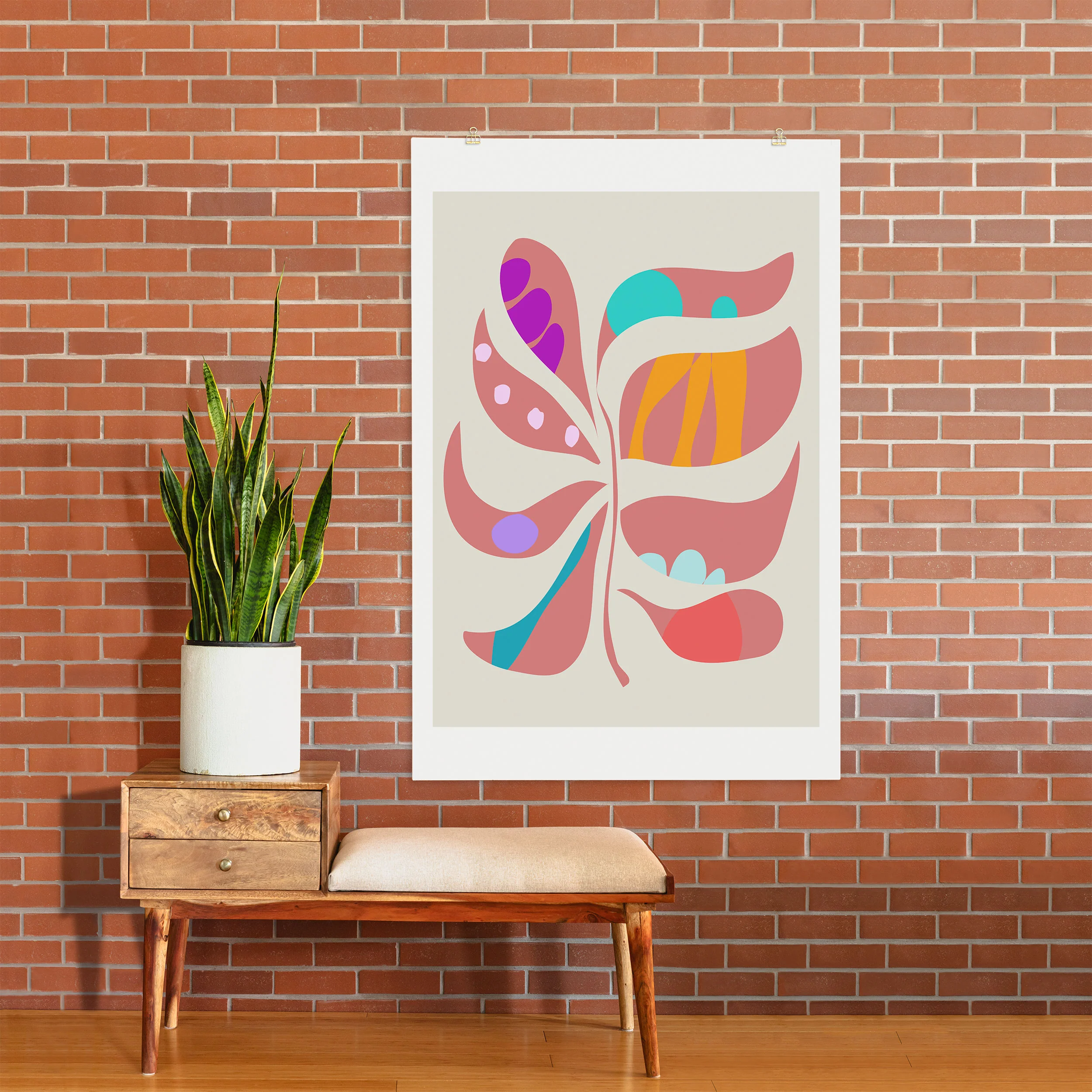 Mirimo Boho Leaf Art Print - Image 26