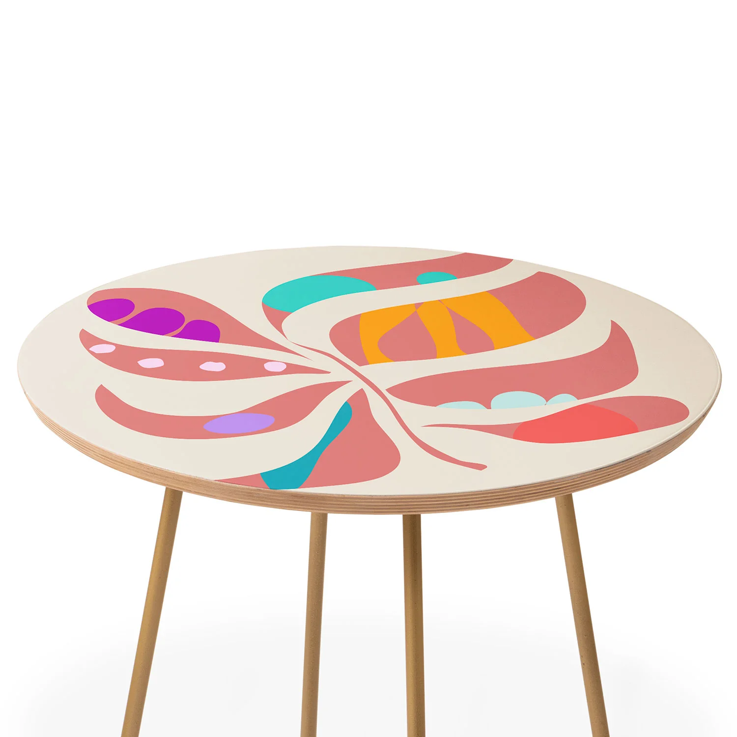 Mirimo Boho Leaf Round Side Table - Image 3