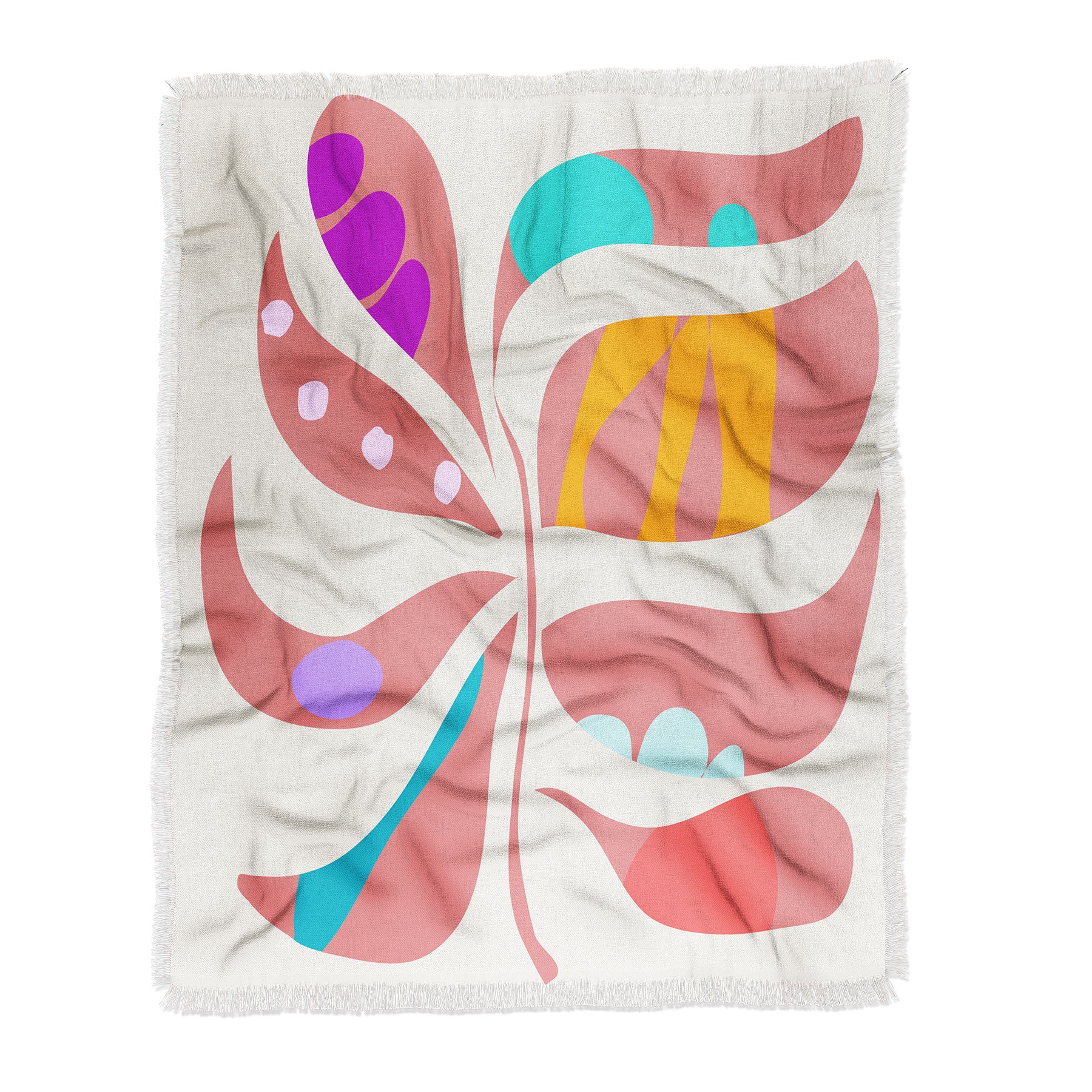 Mirimo Boho Leaf Throw Blanket - Image 6