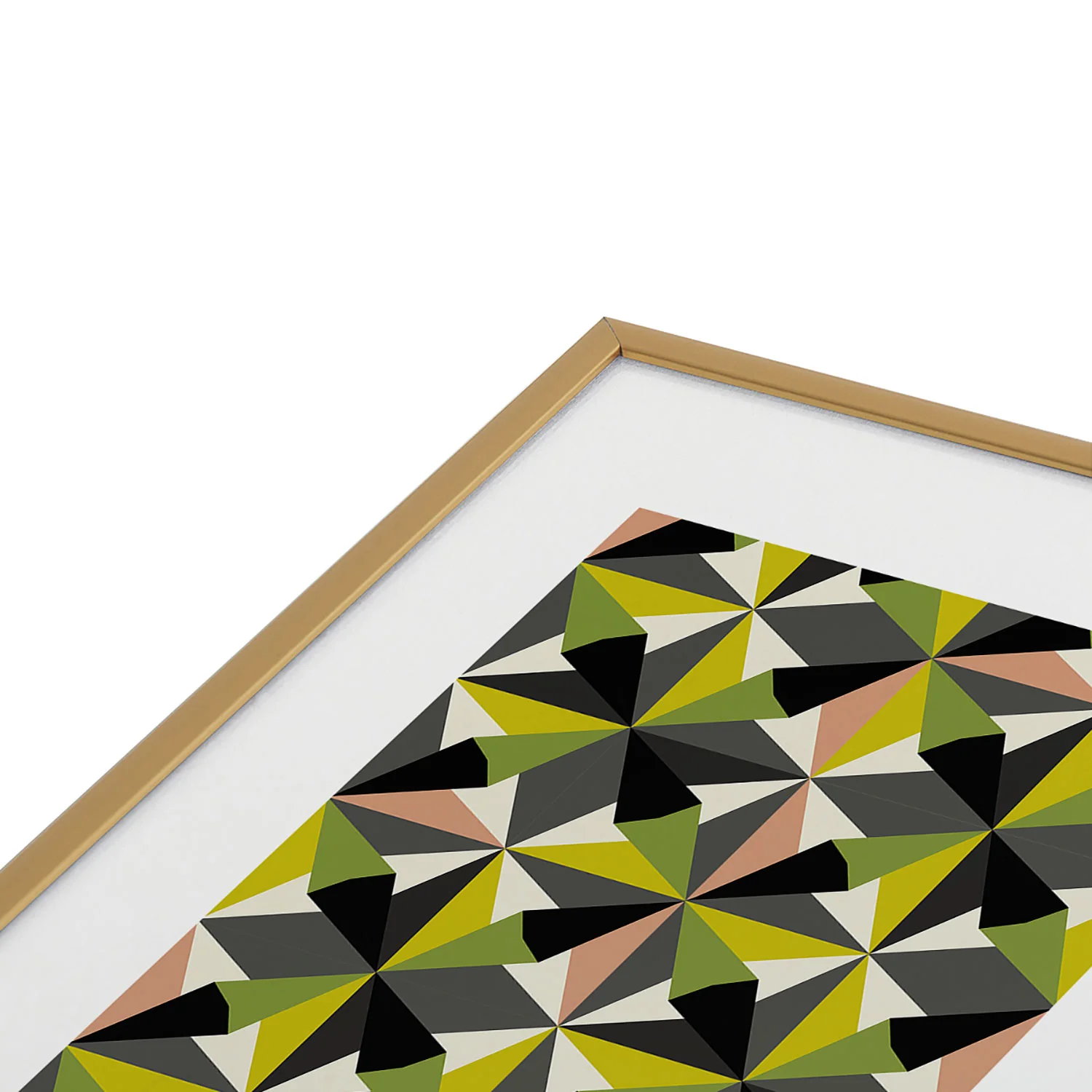 Mirimo Bosa Green Metal Framed Art Print - Image 3