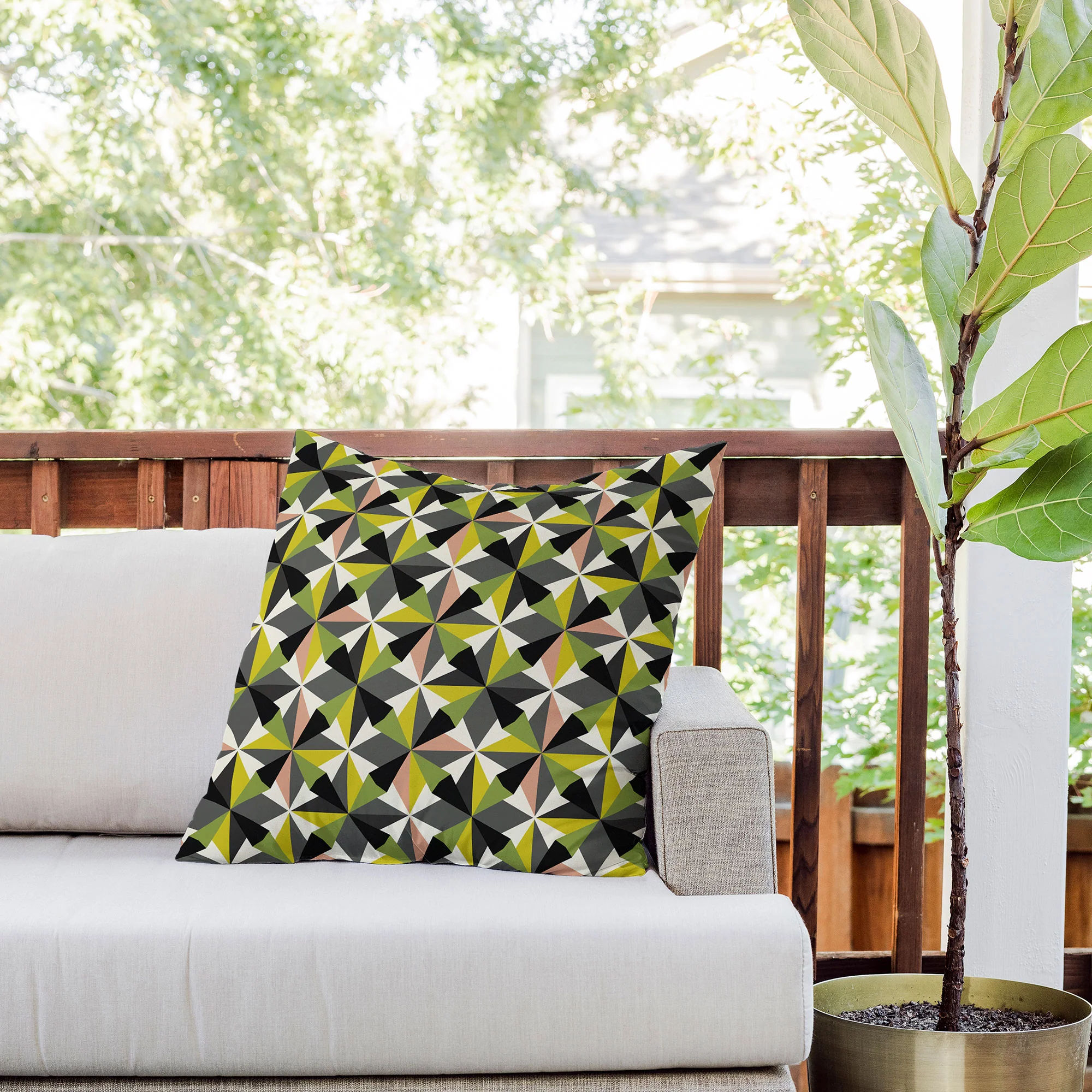 Mirimo Bosa Green Outdoor Throw Pillow - Image 7
