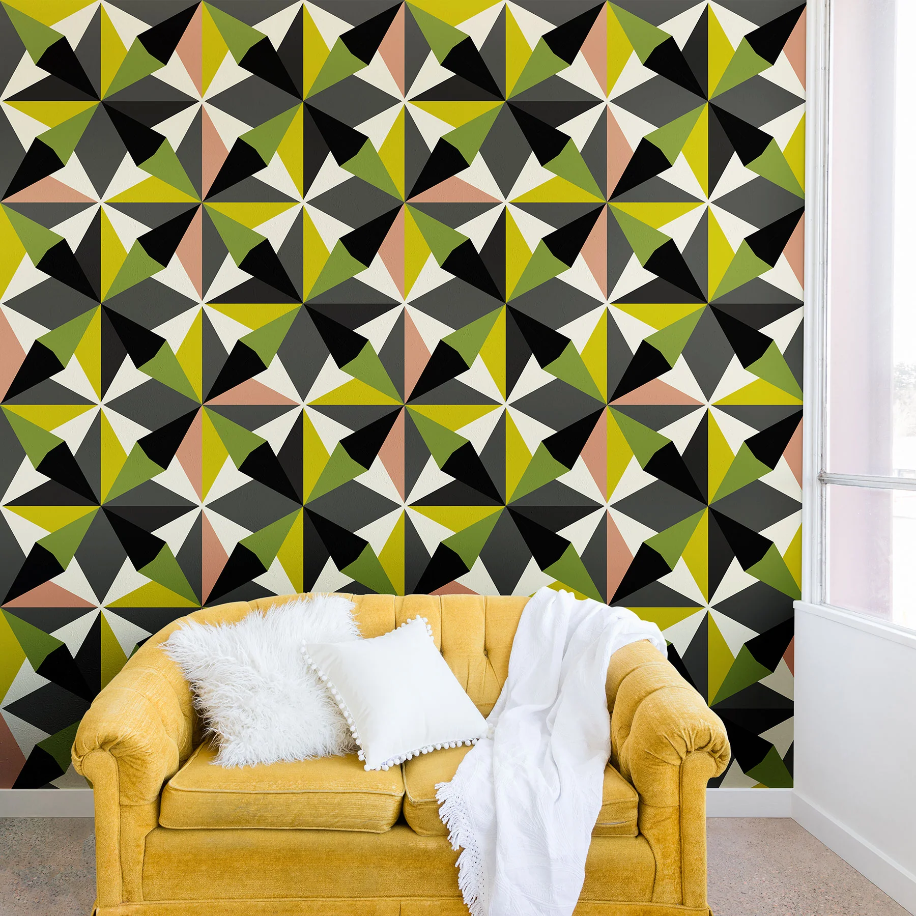 Mirimo Bosa Green Wall Mural - Image 3