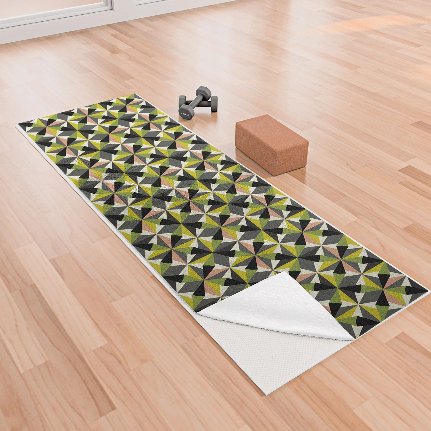 Mirimo Bosa Green Yoga Towel - Image 2