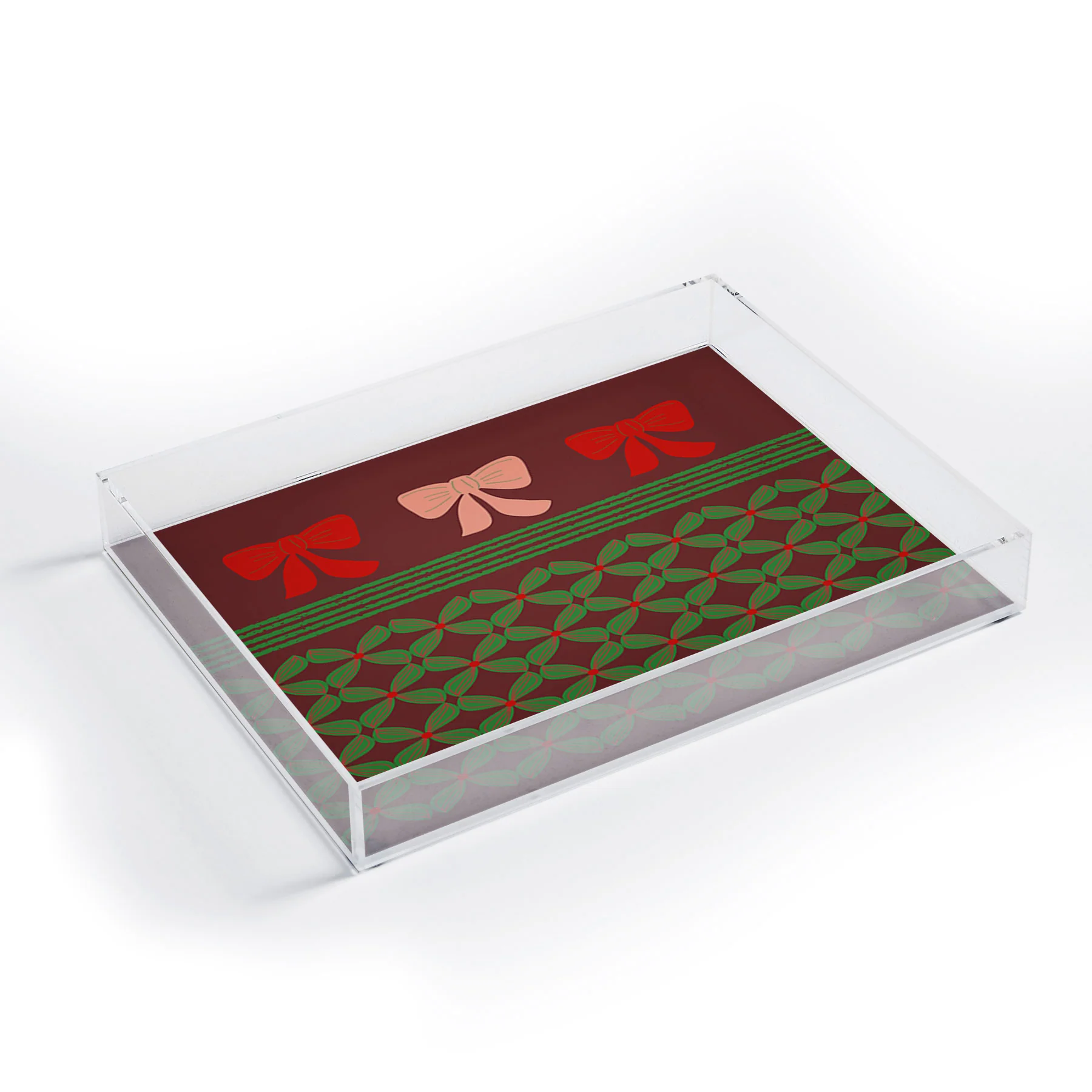 Mirimo Bows and Christmas Greens Acrylic Tray - Image 3