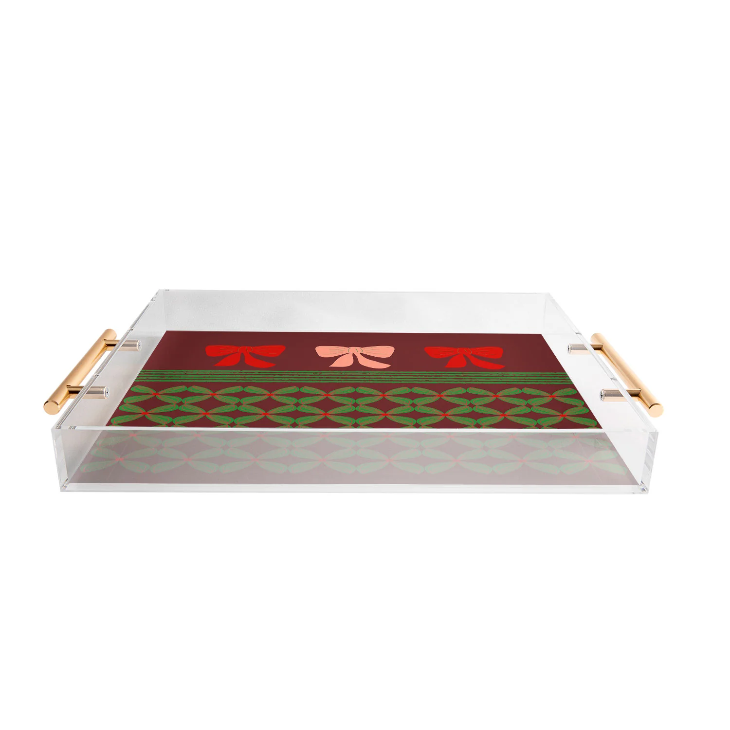 Mirimo Bows and Christmas Greens Acrylic Tray - Image 4
