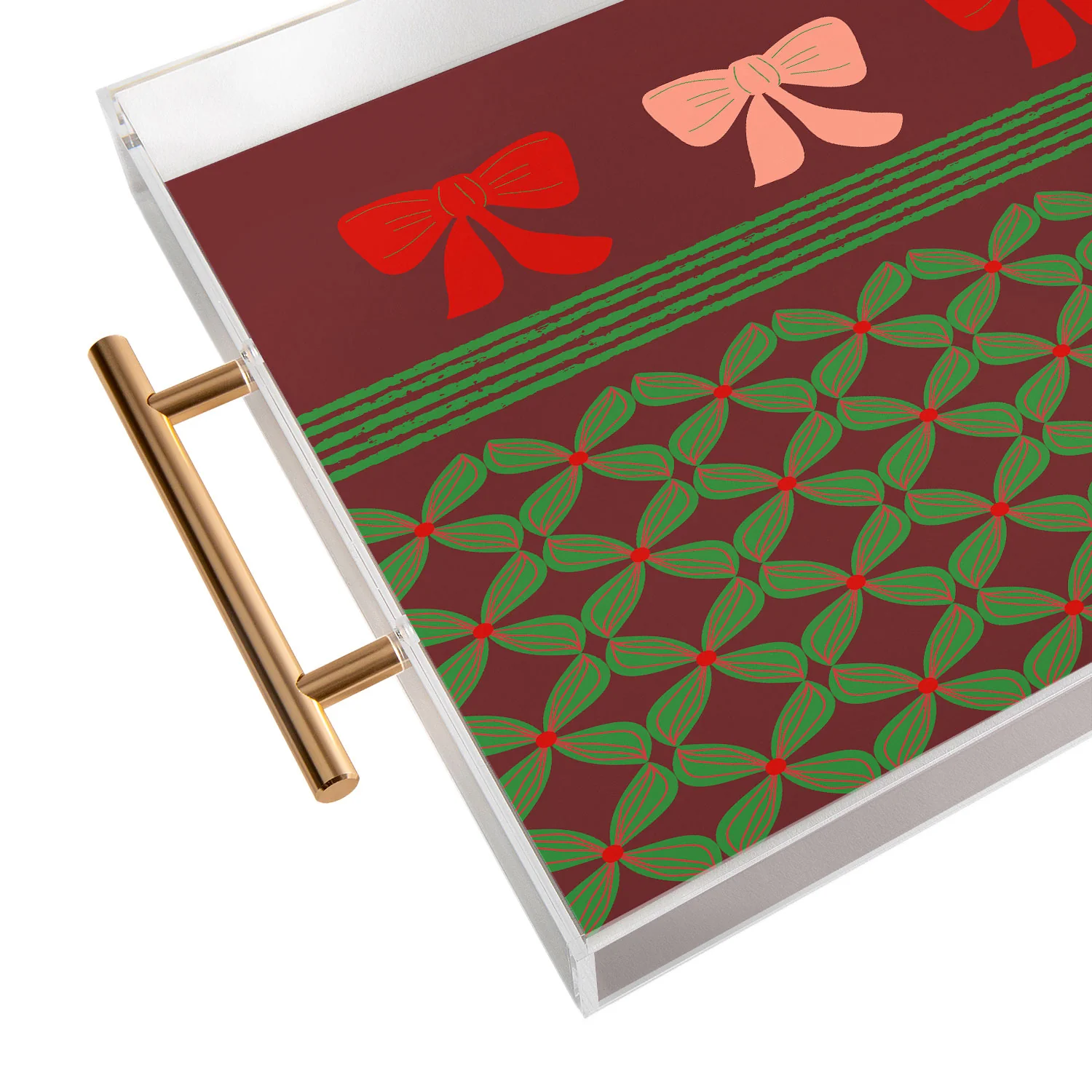 Mirimo Bows and Christmas Greens Acrylic Tray - Image 7