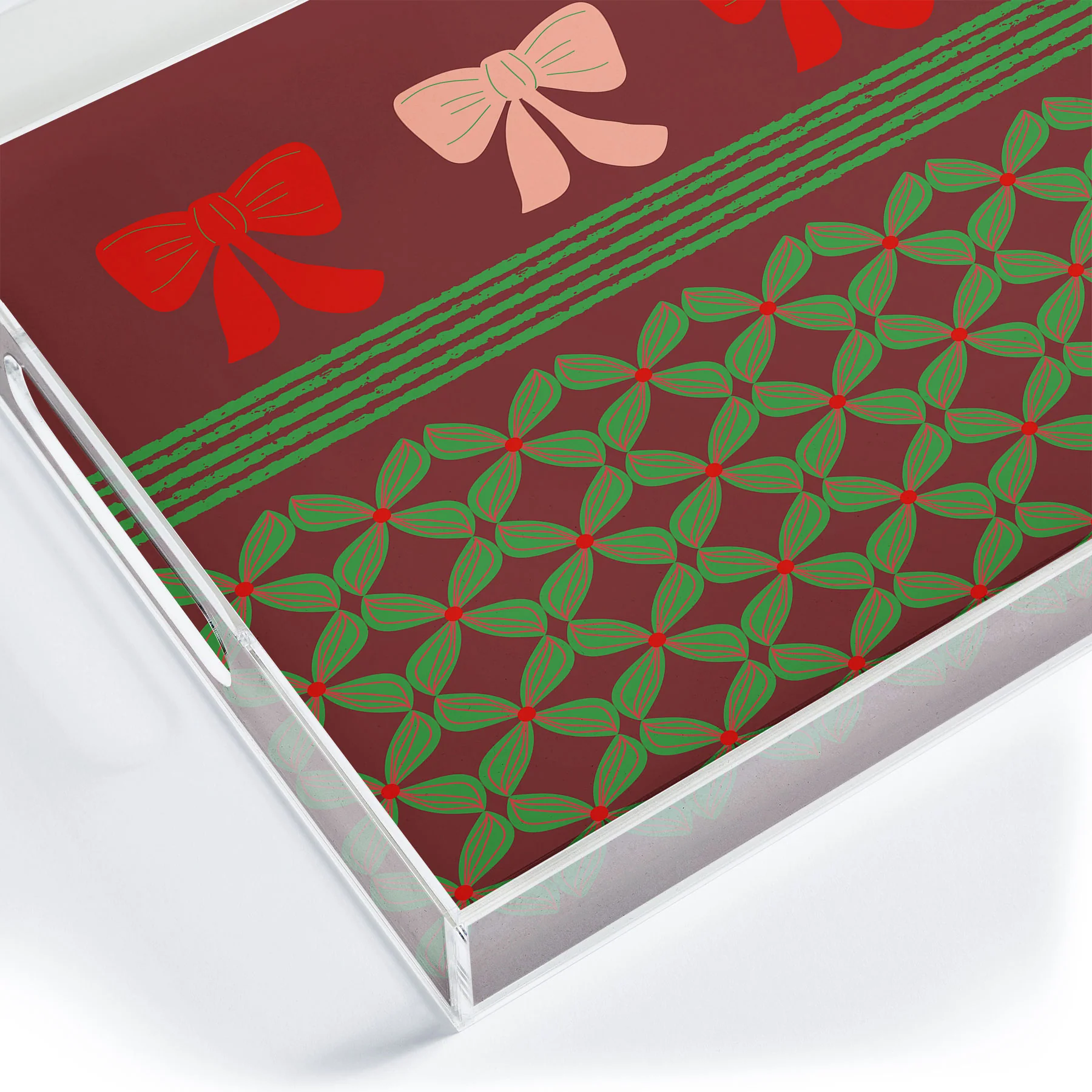 Mirimo Bows and Christmas Greens Acrylic Tray - Image 8