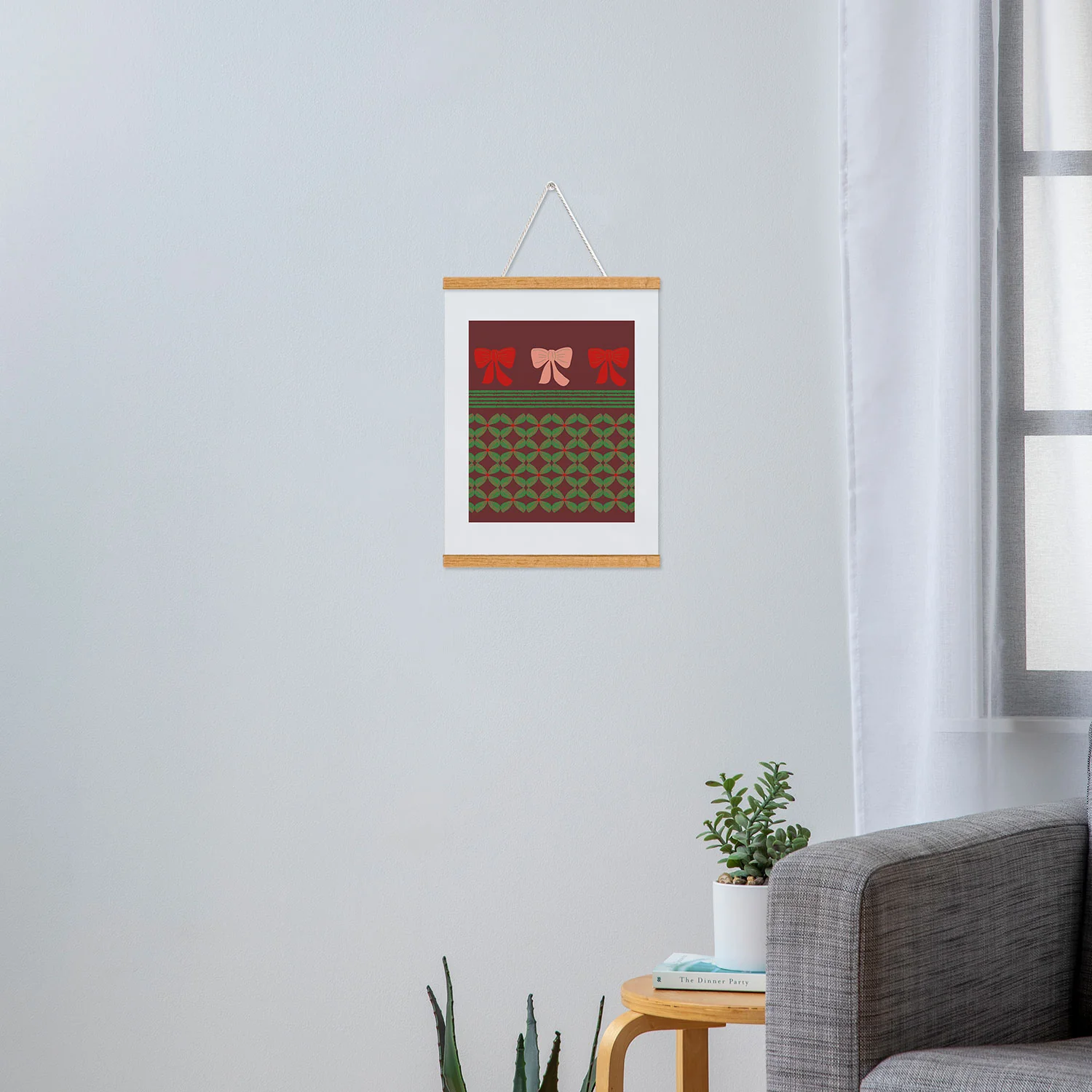 Mirimo Bows and Christmas Greens Art Print - Image 33