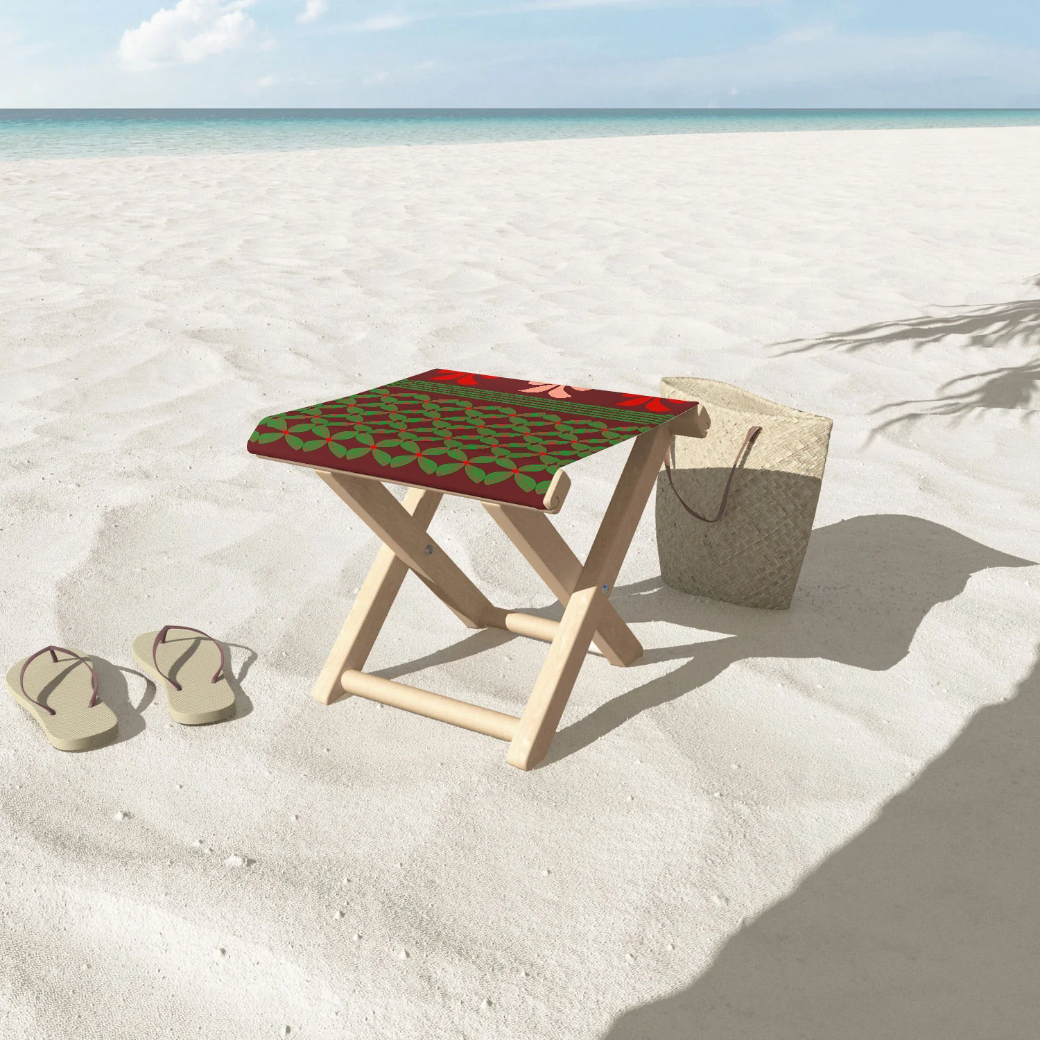 Mirimo Bows and Christmas Greens Folding Stool - Image 3