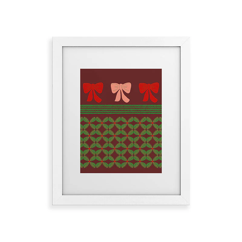Mirimo Bows and Christmas Greens Framed Art Print - Image 23