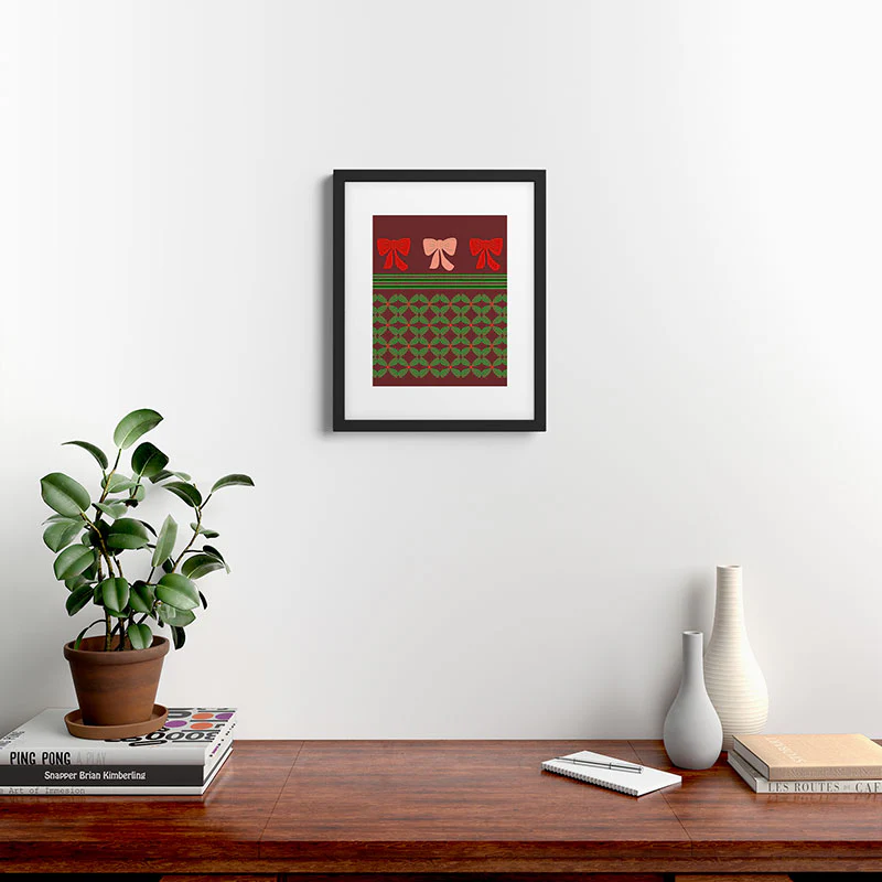 Mirimo Bows and Christmas Greens Framed Art Print - Image 32