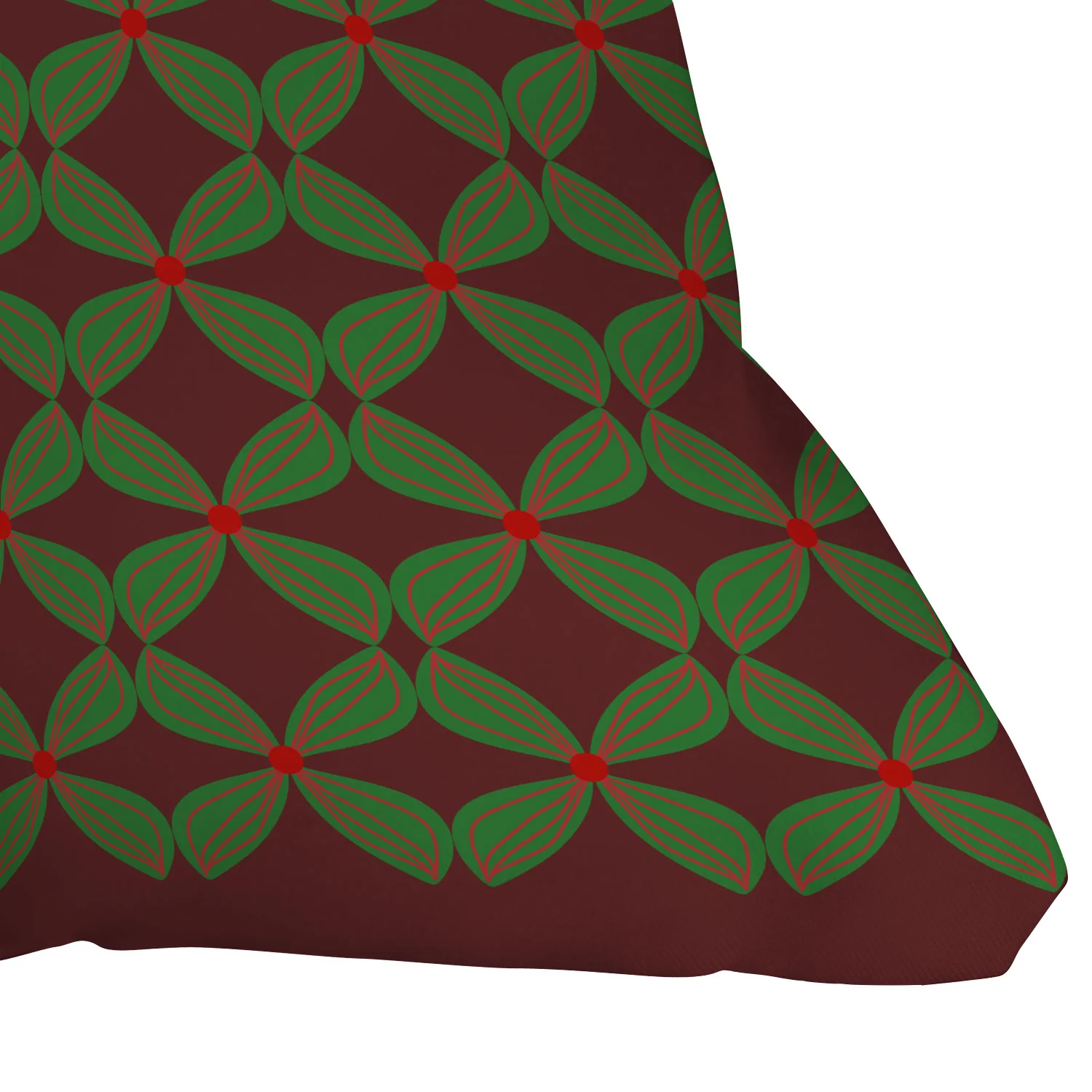 Mirimo Bows and Christmas Greens Outdoor Throw Pillow - Image 9