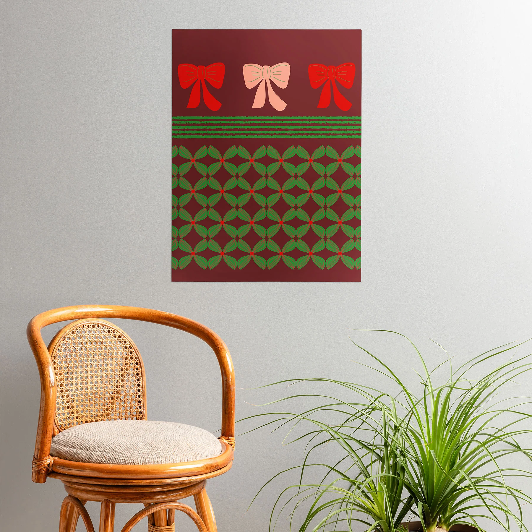 Mirimo Bows and Christmas Greens Poster - Image 2